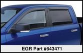 15-23 Ford F-150 4 Door Extended Cab Pickup EGR 643471 Tape-On Window Visors - Set of 4
